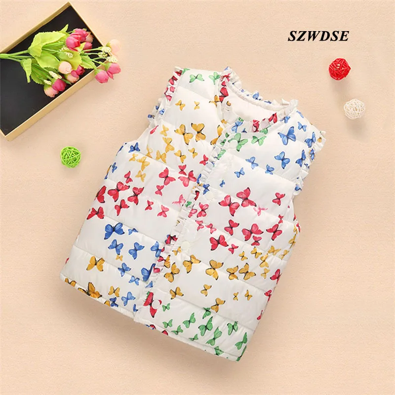 2018 Autumn Winter Clothing Butterfly Printed Children's Girls' Jackets Warm Kids Vest Waistcoats Outerwear Tops 2-6 years
2018 Autumn Winter Clothing Butterfly Printed Children's Girls' Jackets Warm Kids Vest Waistcoats Outerwear Tops 2-6 years