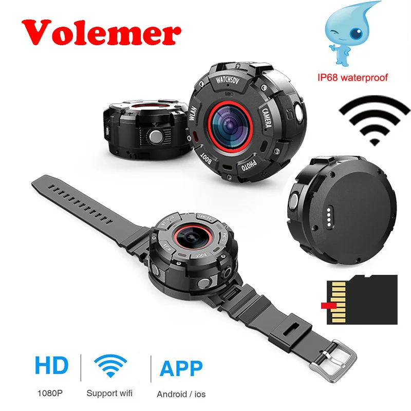 Volemer 30M Waterproof Swim Sports DV Watch WiFi App Action Camera HD 1080P Bracelet Camcorder Video Recorder Bicycle Car DVR
Volemer 30M Waterproof Swim Sports DV Watch WiFi App Action Camera HD 1080P Bracelet Camcorder Video Recorder Bicycle Car DVR