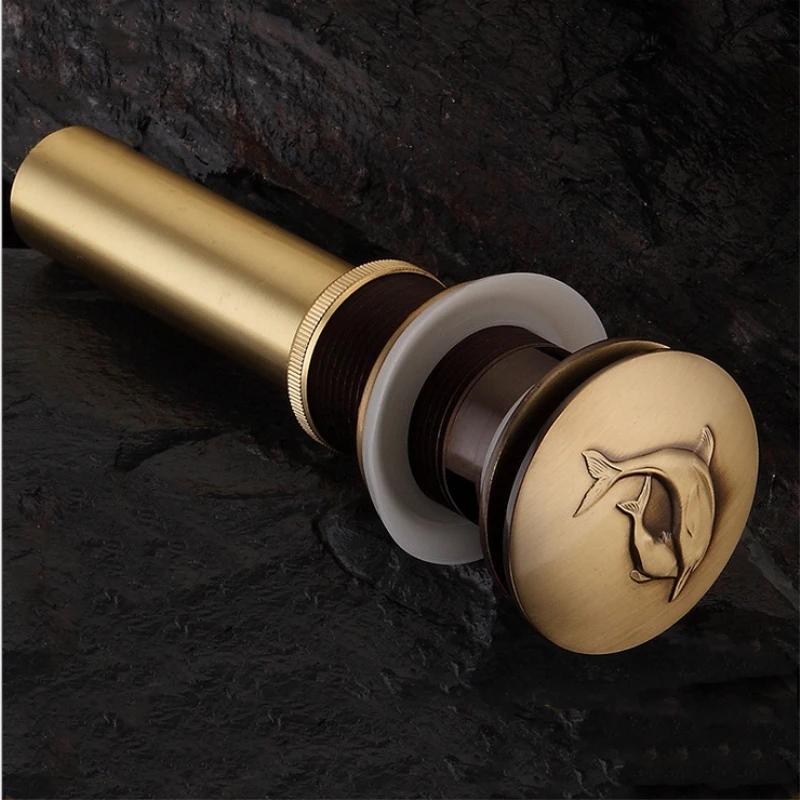 1PC Carving Dolphin Artistic Bathroom Sink Lavatory Lav Vessel Antique Brass Pop Up Drain With/Without Overflow Turn Over Drain
1PC Carving Dolphin Artistic Bathroom Sink Lavatory Lav Vessel Antique Brass Pop Up Drain With/Without Overflow Turn Over Drain