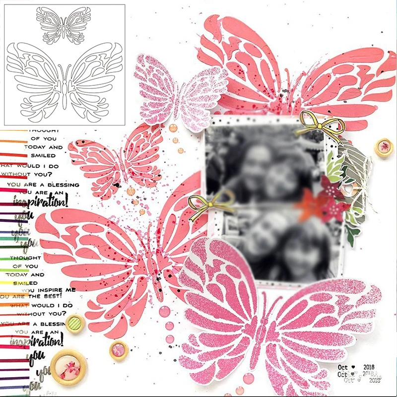 Flowing Butterfly Stencil For DIY Scrapbooking Album Crafts Plastic Templates Decoation Paper Cards Templates New Handmade Decor
Flowing Butterfly Stencil For DIY Scrapbooking Album Crafts Plastic Templates Decoation Paper Cards Templates New Handmade Decor