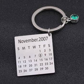 12 Colors Birth Stone Calendar Key Chain Personalized Customized Special Date Heart Highlight For Best Friend Couple Souvenir
12 Colors Birth Stone Calendar Key Chain Personalized Customized Special Date Heart Highlight For Best Friend Couple Souvenir
