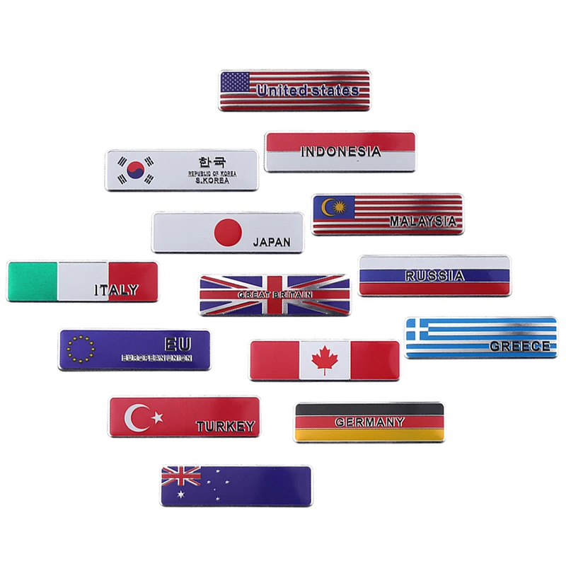 Aluminum Malaysia Sweden EU UKRANIE TURKEY INDONESIA JAPAN KOREA Flags Car Stickers Automobiles Motorcycles Decals Accessories
Aluminum Malaysia Sweden EU UKRANIE TURKEY INDONESIA JAPAN KOREA Flags Car Stickers Automobiles Motorcycles Decals Accessories