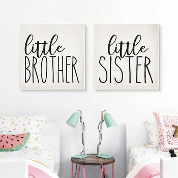 Abstract Wall Art Canvas Paintings Nordic Style Kids Decoration Poster Cartoon Quotes Little Sister And Brother Print Pictures
Abstract Wall Art Canvas Paintings Nordic Style Kids Decoration Poster Cartoon Quotes Little Sister And Brother Print Pictures