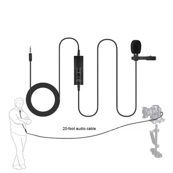 Lavalier Microphone 5.8m Cable Lapel Clip On Mic for Recording Interview Video Conference Podcast DJA99
Lavalier Microphone 5.8m Cable Lapel Clip On Mic for Recording Interview Video Conference Podcast DJA99