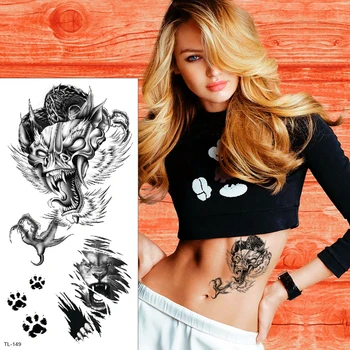 temporary tattoo sticker dragon wolf footprint tattoo lion head neck tattoos men women sexy tattoo body art fake tatoo for boys
temporary tattoo sticker dragon wolf footprint tattoo lion head neck tattoos men women sexy tattoo body art fake tatoo for boys