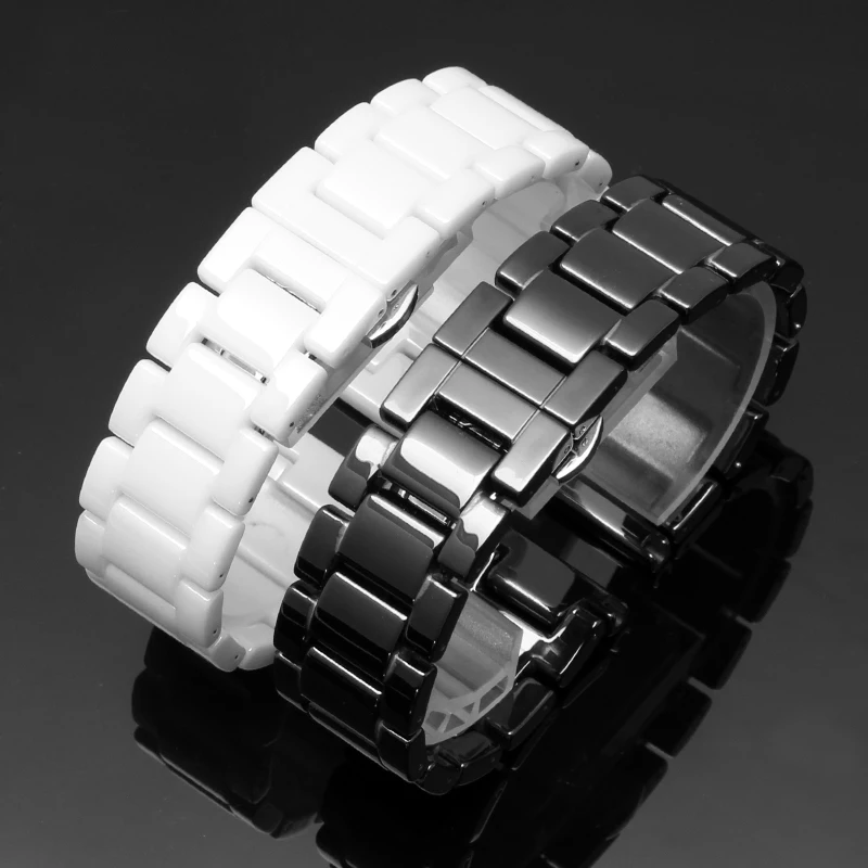 16mm 18mm 20mm High quality Silver Depolyment Watch Buckle and White Ceramics Watch Bands Bracelets Common
16mm 18mm 20mm High quality Silver Depolyment Watch Buckle and White Ceramics Watch Bands Bracelets Common