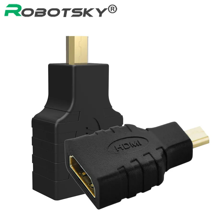 Robotsky Micro HDMI To HDMI Cable HDMI Adapter Gold Plated Male To Female HDMI Convert Extender For Projector Camera HDTV 1080P
Robotsky Micro HDMI To HDMI Cable HDMI Adapter Gold Plated Male To Female HDMI Convert Extender For Projector Camera HDTV 1080P