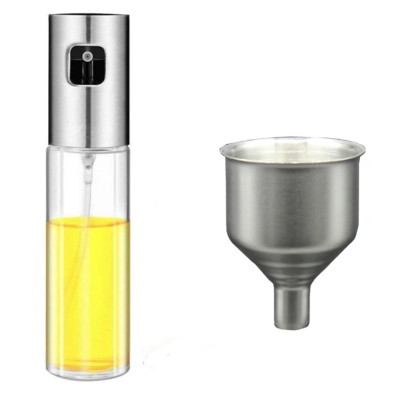 Oil Sprayer for Cooking with Stainless Steel Funnel, Olive Oil Dispenser Vinegar Bottle for BBQ, Making Salad, kitchen Baking
Oil Sprayer for Cooking with Stainless Steel Funnel, Olive Oil Dispenser Vinegar Bottle for BBQ, Making Salad, kitchen Baking