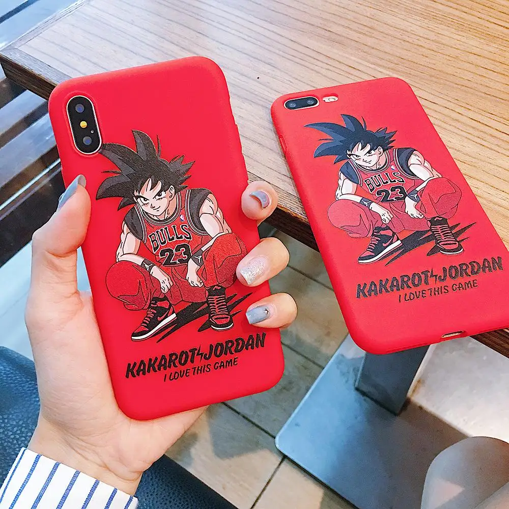 Cute Jordan Dragon Ball Z Super Sportswear goku Case For iPhone X XR XS MAX 7 8 6 6S Plus Red Soft Silicone TPU Phone Cover
Cute Jordan Dragon Ball Z Super Sportswear goku Case For iPhone X XR XS MAX 7 8 6 6S Plus Red Soft Silicone TPU Phone Cover