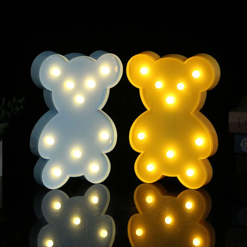 Cute Cartoon Bear Animal Led Night Lights Blue Yellow 3D Night Lamps For Baby Kids Bedroom Wedding Party Home Decoration
Cute Cartoon Bear Animal Led Night Lights Blue Yellow 3D Night Lamps For Baby Kids Bedroom Wedding Party Home Decoration
