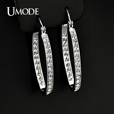 UMODE White Gold Color Stellux Austrian Rhinestones Studded Oval Hoop Earrings JE0194B
UMODE White Gold Color Stellux Austrian Rhinestones Studded Oval Hoop Earrings JE0194B
