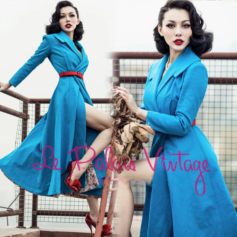 FREE SHIPPING Le palais vintage limited edition high quality navy blue slim big skirt lengthen trench
FREE SHIPPING Le palais vintage limited edition high quality navy blue slim big skirt lengthen trench