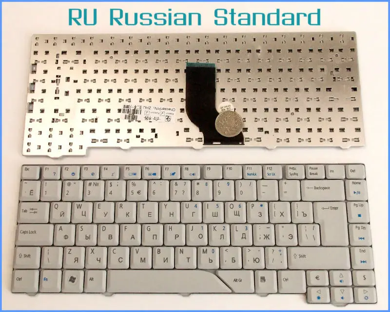 

Laptop Keyboard for Acer Aspire AS5315-2290 AS5315-2326 AS5315-2142 AS5315-2122 AS5315-2077 Russian RU Version Gray