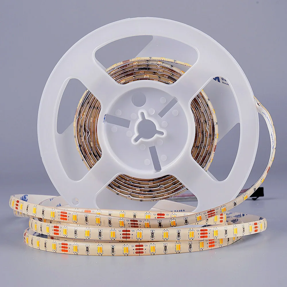 5m SMD 4014 LED Strip Light CW+WW 120leds/m 2800K-13000K Adjustable 12V IP20 IP65 + Color Temperature Dimmer Remote Controller
5m SMD 4014 LED Strip Light CW+WW 120leds/m 2800K-13000K Adjustable 12V IP20 IP65 + Color Temperature Dimmer Remote Controller
