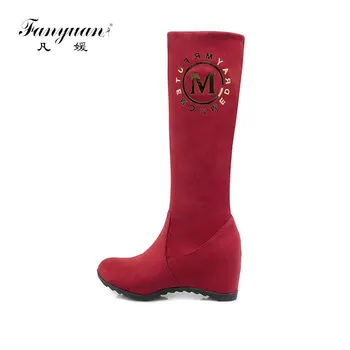 fanyuan Fashion Thigh High Snow Boots Women Autumn Winter Casual High Heels Wedge Knee High Boots Soft Flock Long Shoes Women
fanyuan Fashion Thigh High Snow Boots Women Autumn Winter Casual High Heels Wedge Knee High Boots Soft Flock Long Shoes Women