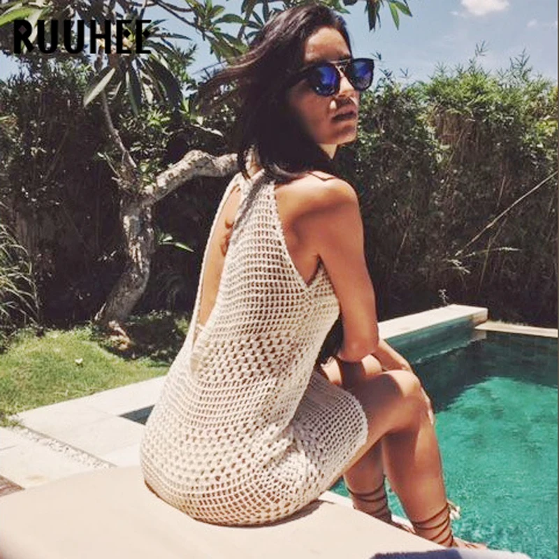 RUUHEE Beach Dress Cover Up Mesh Bikini Crochet Knitted Beachwear Summer Swimsuit Cover Up Sexy Backless Beachwear
RUUHEE Beach Dress Cover Up Mesh Bikini Crochet Knitted Beachwear Summer Swimsuit Cover Up Sexy Backless Beachwear