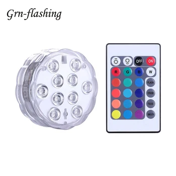 Colorful Underwater Light 10 RGB LED Submersible Light IP68 Waterproof Remote Control for Pond Swimming Pool Bathroom Decor Lamp
Colorful Underwater Light 10 RGB LED Submersible Light IP68 Waterproof Remote Control for Pond Swimming Pool Bathroom Decor Lamp