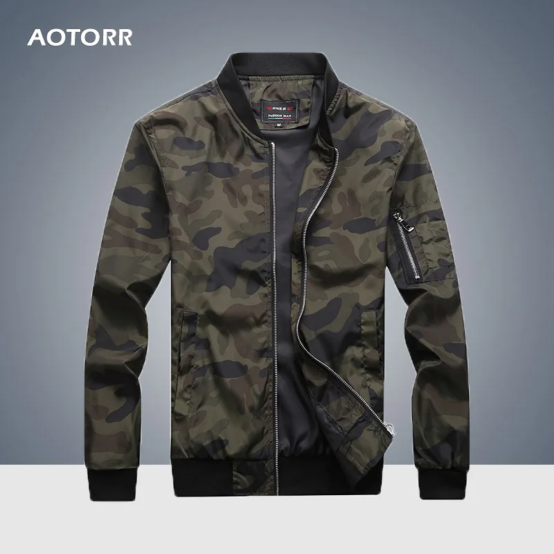 Spring Autumn Men's Baseball Coat Jackets Casual Outwear Solid Camouflage Mens Bomber Jacket 2019 Male Fashion Waterproof Coats
Spring Autumn Men's Baseball Coat Jackets Casual Outwear Solid Camouflage Mens Bomber Jacket 2019 Male Fashion Waterproof Coats