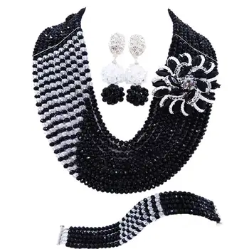 Romantic Black Transparent Nigerian Women Wedding Beads Necklace Crystal Jewelry Sets 10C-CJZ-09
Romantic Black Transparent Nigerian Women Wedding Beads Necklace Crystal Jewelry Sets 10C-CJZ-09