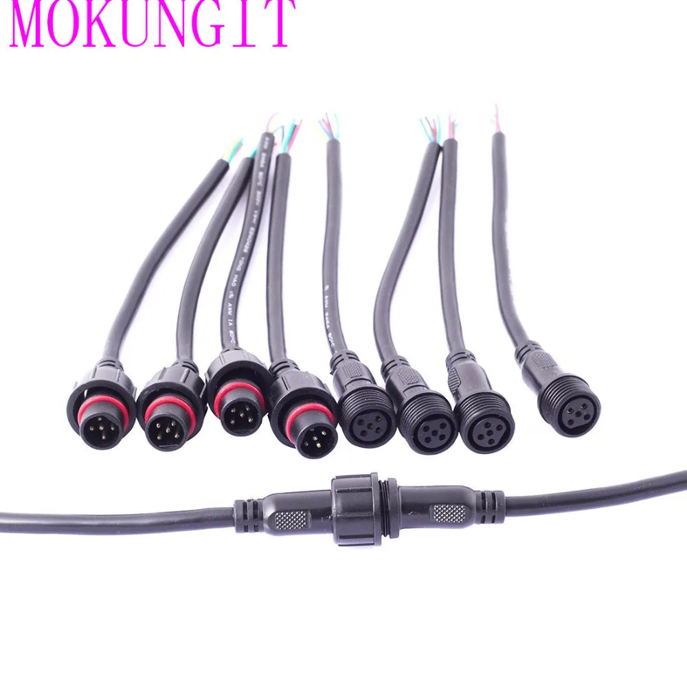 Mokungit 10 Pairs Female Male Wire Gauge Male Female Plug 2 Pin 3Pin 4Pin 5Pin IP67 Waterproof LED Connector Cable White Black
Mokungit 10 Pairs Female Male Wire Gauge Male Female Plug 2 Pin 3Pin 4Pin 5Pin IP67 Waterproof LED Connector Cable White Black