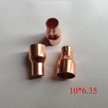 Head Inner diameter: about 10mm*6.35mm, Copper Reducer Refrigeration Air condition Pipe Fittings
Head Inner diameter: about 10mm*6.35mm, Copper Reducer Refrigeration Air condition Pipe Fittings