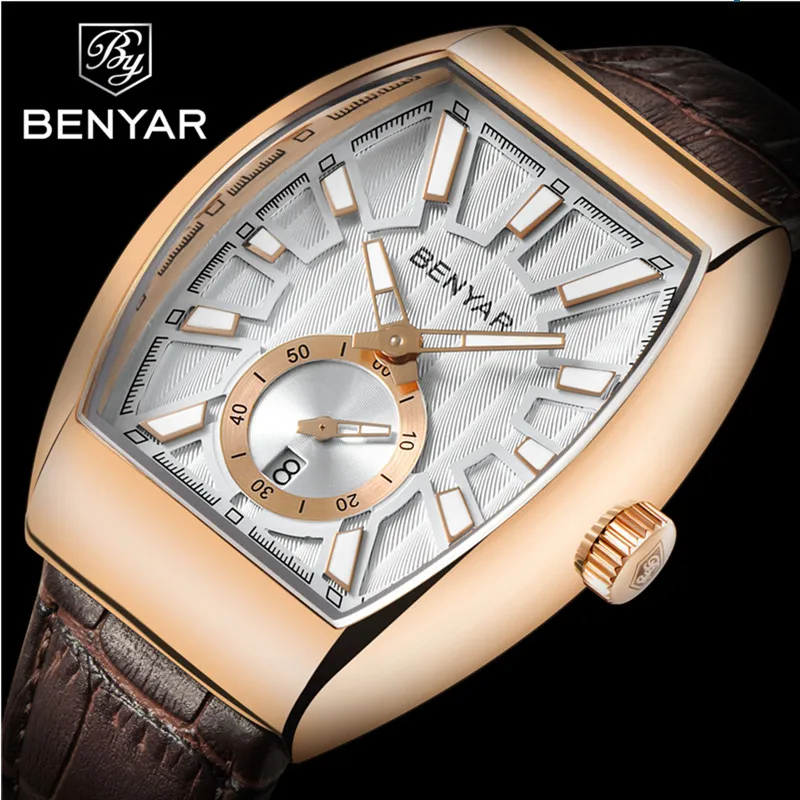Luxury Mens Casual Sports Watch BENYAR NEW Quartz Men Military Leather Hour Date Waterproof Clock Relogio Masculino
Luxury Mens Casual Sports Watch BENYAR NEW Quartz Men Military Leather Hour Date Waterproof Clock Relogio Masculino