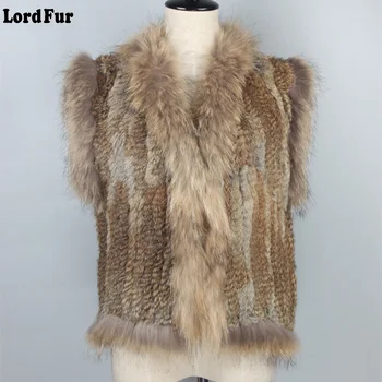 (TopFurMall) Lady Fashion Genuine Knitted Rabbit Fur Vest Waistcoat Raccoon Fur Collar Hem Women Real Fur Gilet Outerwear LF4027
(TopFurMall) Lady Fashion Genuine Knitted Rabbit Fur Vest Waistcoat Raccoon Fur Collar Hem Women Real Fur Gilet Outerwear LF4027