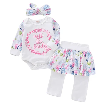 3PCS Flower Toddler Newborn Baby Girl Clothing Set Letter Romper Tops + Pants Trousers Autumn Spring Baby Girl Clothes DNOV
3PCS Flower Toddler Newborn Baby Girl Clothing Set Letter Romper Tops + Pants Trousers Autumn Spring Baby Girl Clothes DNOV