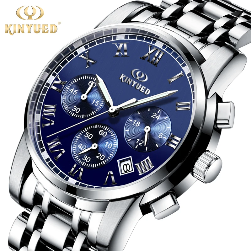 KINYUED Men's Watches Top Brand Luxury Waterproof Quartz Men Watch Fashion Casual Business Calendar Luminous Relogio Masculino 
KINYUED Men's Watches Top Brand Luxury Waterproof Quartz Men Watch Fashion Casual Business Calendar Luminous Relogio Masculino