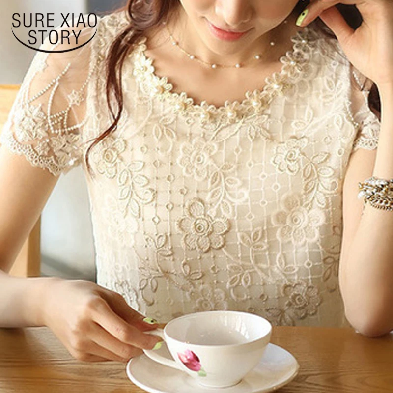 2018 new spring fashion women chiffon shirts lace women tops beading embroidery solid o-neck Women Blouses S-XXXL d338A31
2018 new spring fashion women chiffon shirts lace women tops beading embroidery solid o-neck Women Blouses S-XXXL d338A31