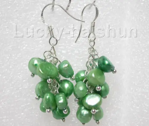 Free Shipping >>>> Grape baroque light green pearls dangle earrings 925ss hook j7180
Free Shipping >>>> Grape baroque light green pearls dangle earrings 925ss hook j7180