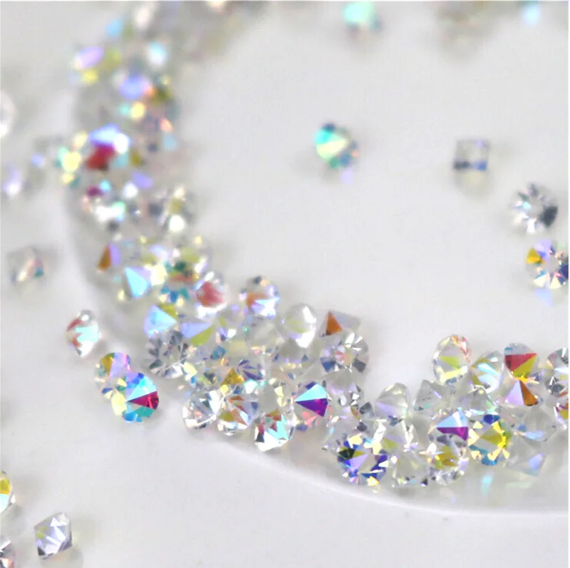 Good Quality Nail Art Rhinestone crystal AB color 1.0-2.3mm pointback Shine crystal stones Mini Rhinestones For Nail Sticker
Good Quality Nail Art Rhinestone crystal AB color 1.0-2.3mm pointback Shine crystal stones Mini Rhinestones For Nail Sticker