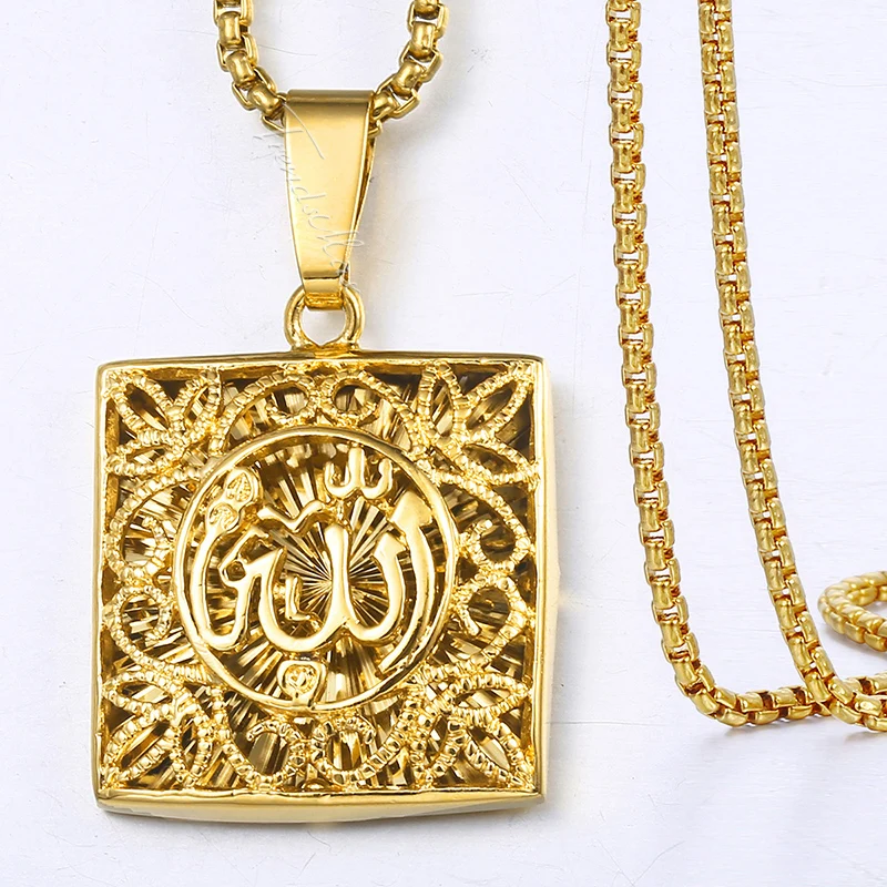 Womens Mens Gold Pendant Necklaces Islam Muslim Allah Carved Hollow Pendants Religious Woman Jewelry 2018 Gifts For Men HGP311A
Womens Mens Gold Pendant Necklaces Islam Muslim Allah Carved Hollow Pendants Religious Woman Jewelry 2018 Gifts For Men HGP311A