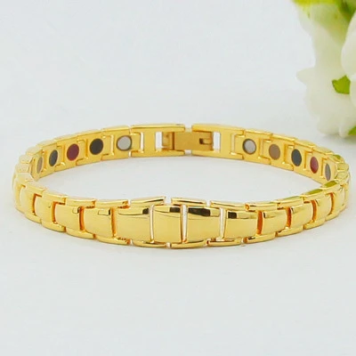 New Style 100% Pure Copper Magnetic Bracelet Germanium 24K Gold Plating Health Element Bracelets for Man Women |
