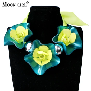 MOON GIRL New 4 Color Hollow Bead Resin Flower Necklace Pendant Fashion Choker Jewelry Statement Long Rope Chain Necklace Women
MOON GIRL New 4 Color Hollow Bead Resin Flower Necklace Pendant Fashion Choker Jewelry Statement Long Rope Chain Necklace Women
