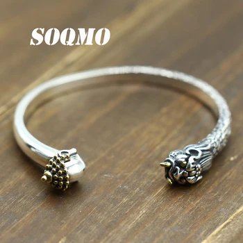 SOQMO Men's Bangles Buddha Defeated The Devil 100% Real 925 Sterling Silver Jewelry Punk Opening Couple Bangles SQM211
SOQMO Men's Bangles Buddha Defeated The Devil 100% Real 925 Sterling Silver Jewelry Punk Opening Couple Bangles SQM211