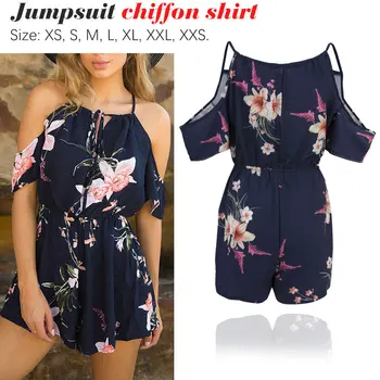 Floral Printed Jumpsuit Summer Rompers Women Playsuit Fashion Bohemian Ladies Shoulder backless jumpsuit Beach Jumpsuits
Floral Printed Jumpsuit Summer Rompers Women Playsuit Fashion Bohemian Ladies Shoulder backless jumpsuit Beach Jumpsuits