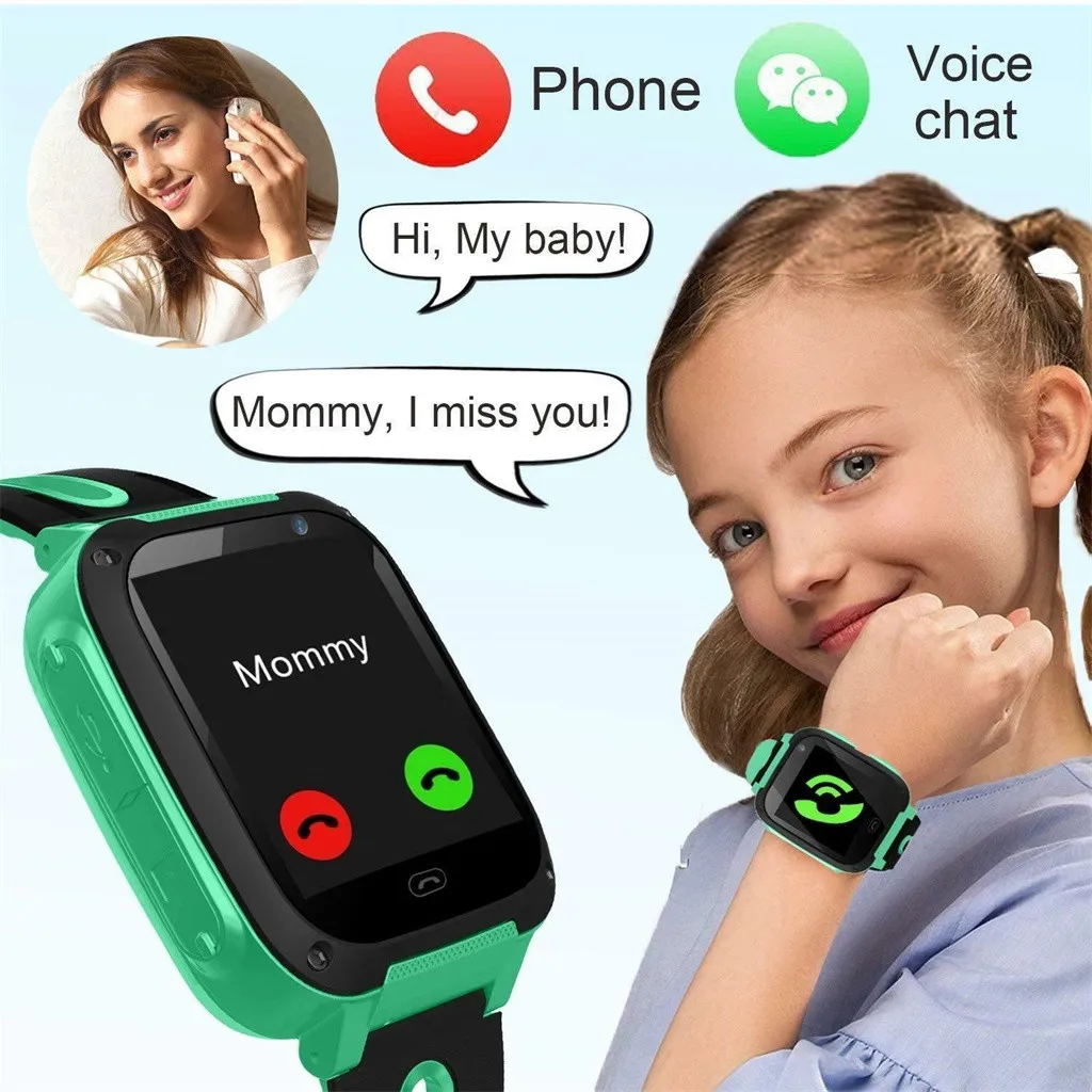 

S4 Kids Smart Watch Phone, LBS/GPS SIM Card Child SOS Call Locator Camera Screen Smartwatch Watches phone 2G SIM TF Card