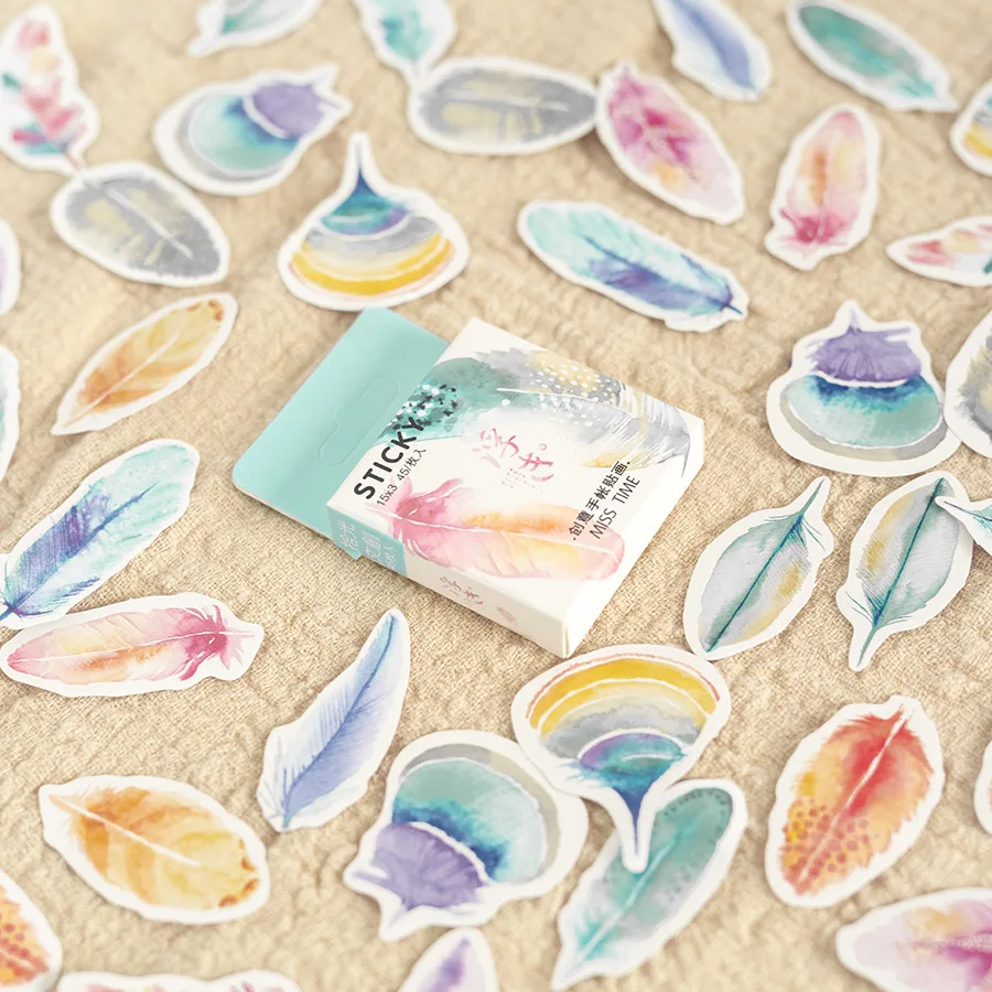 45Pcs/Set Beautiful Feather Mini Paper Sticker Decoration DIY Scrapbooking Craft Sticker Label
45Pcs/Set Beautiful Feather Mini Paper Sticker Decoration DIY Scrapbooking Craft Sticker Label