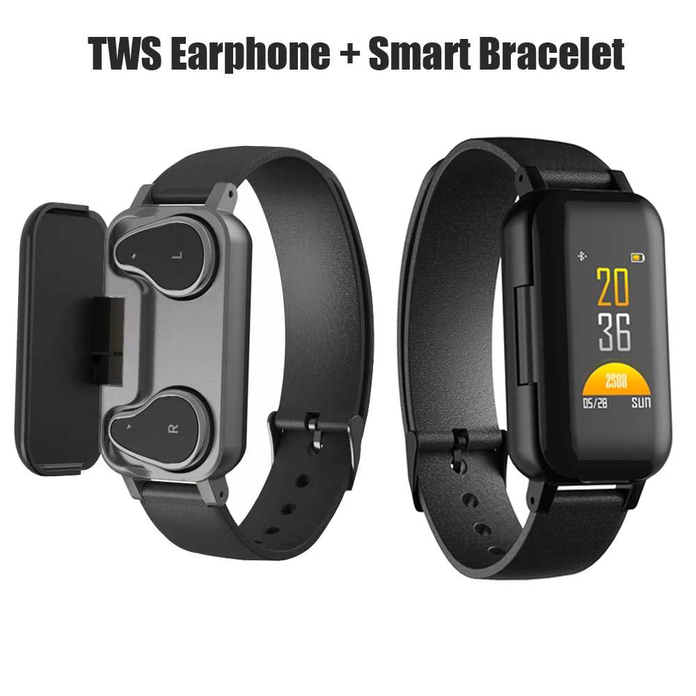 T89 Fitness Smart Bracelet + TWS Earphone Bluetooth Headphone Heart Rate Monitor Smart Wristband Sport Watch Band for Men Women
T89 Fitness Smart Bracelet + TWS Earphone Bluetooth Headphone Heart Rate Monitor Smart Wristband Sport Watch Band for Men Women