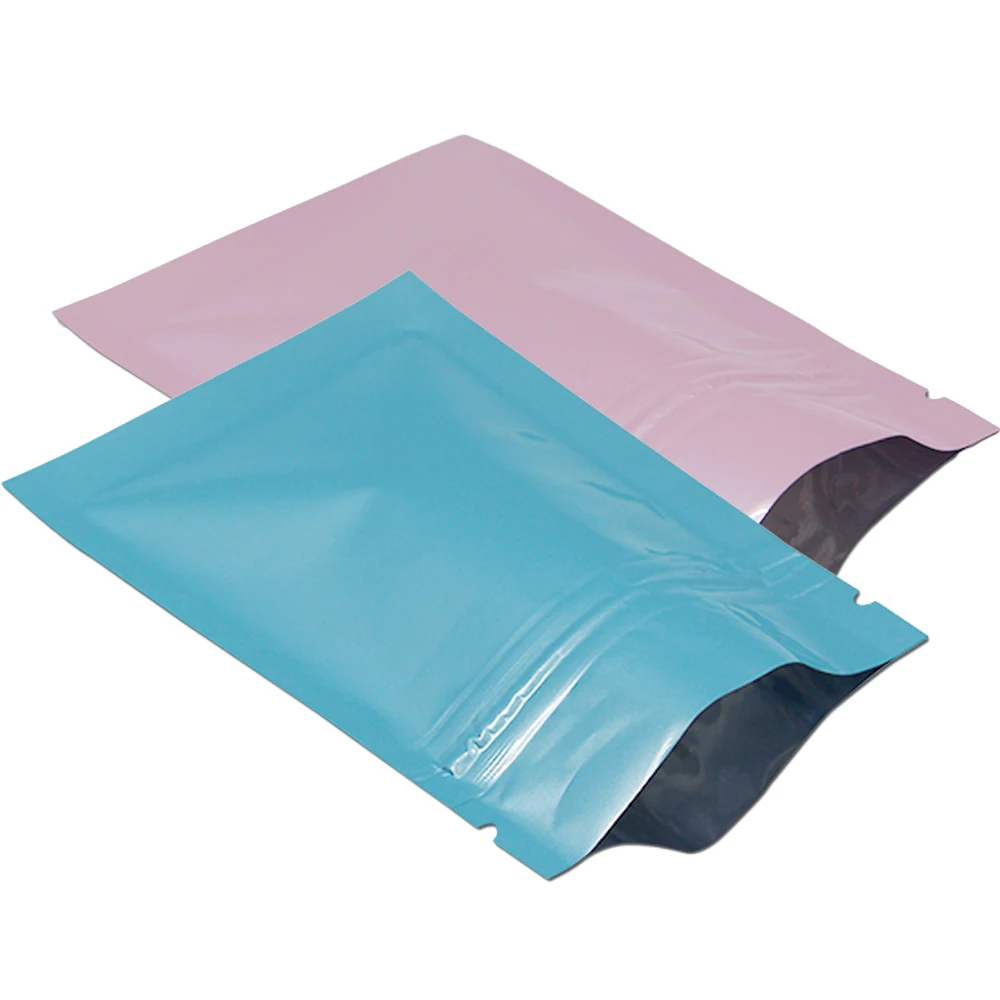 200Pcs/ Lot Glossy Pink Blue Aluminum Foil Self Seal Ziplock Bag Food Packaging Bag Flat Coffee Spices Storage Bag Wedding Favor
200Pcs/ Lot Glossy Pink Blue Aluminum Foil Self Seal Ziplock Bag Food Packaging Bag Flat Coffee Spices Storage Bag Wedding Favor