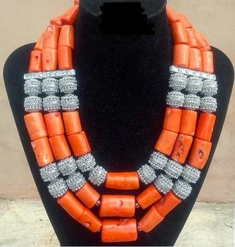 Handmade 3 Layers Real Coral Beads Chunky Women Jewelry Sets Silver Accessory African Bridal Costume Jewelry Set PJW204
Handmade 3 Layers Real Coral Beads Chunky Women Jewelry Sets Silver Accessory African Bridal Costume Jewelry Set PJW204