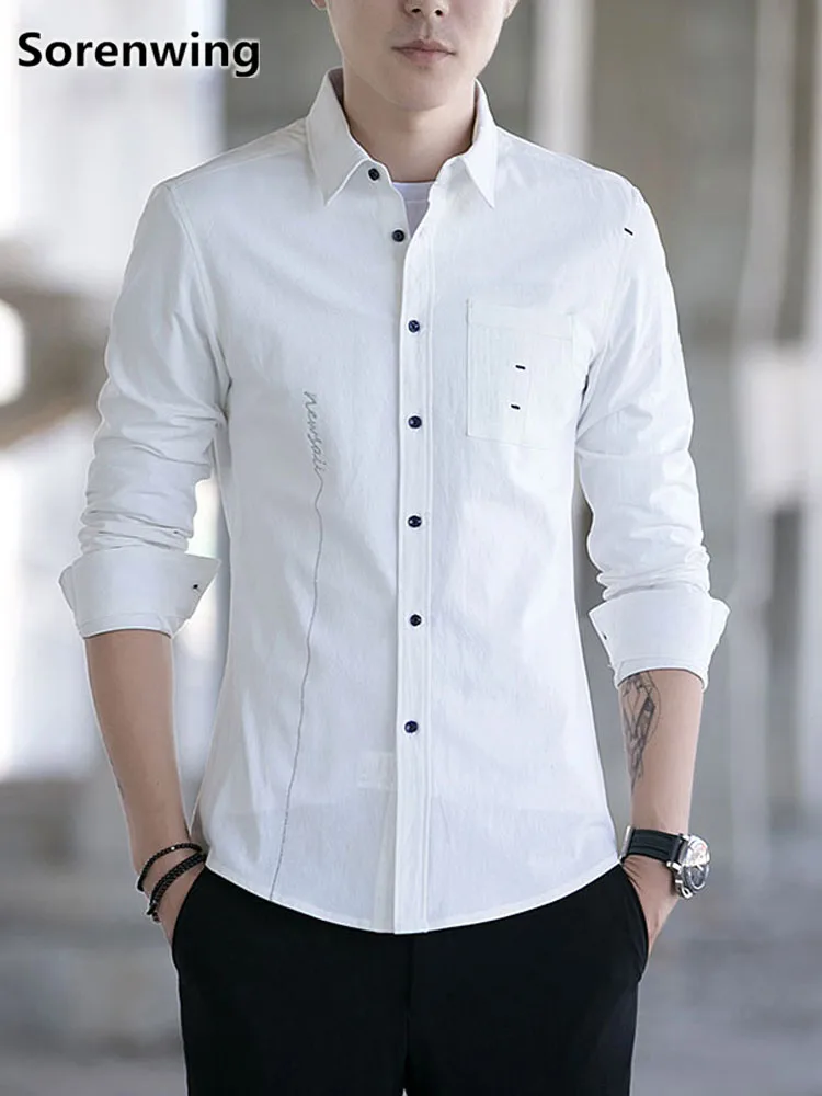 2018 New Design Shirts Men Long Sleeve Male Cotton Solid White Casual Shirt New Fashion Slim Fit Social Shirts Plus Size 5XL 272
2018 New Design Shirts Men Long Sleeve Male Cotton Solid White Casual Shirt New Fashion Slim Fit Social Shirts Plus Size 5XL 272