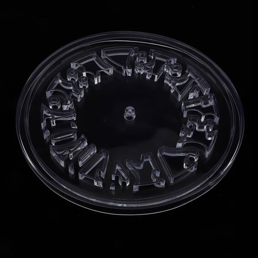1 Piece Clear Silicone Mold for DIY Wall Clock Arabic Numerals Clock Mould Round DIY Crafts Making Tool - Dia: 165mm