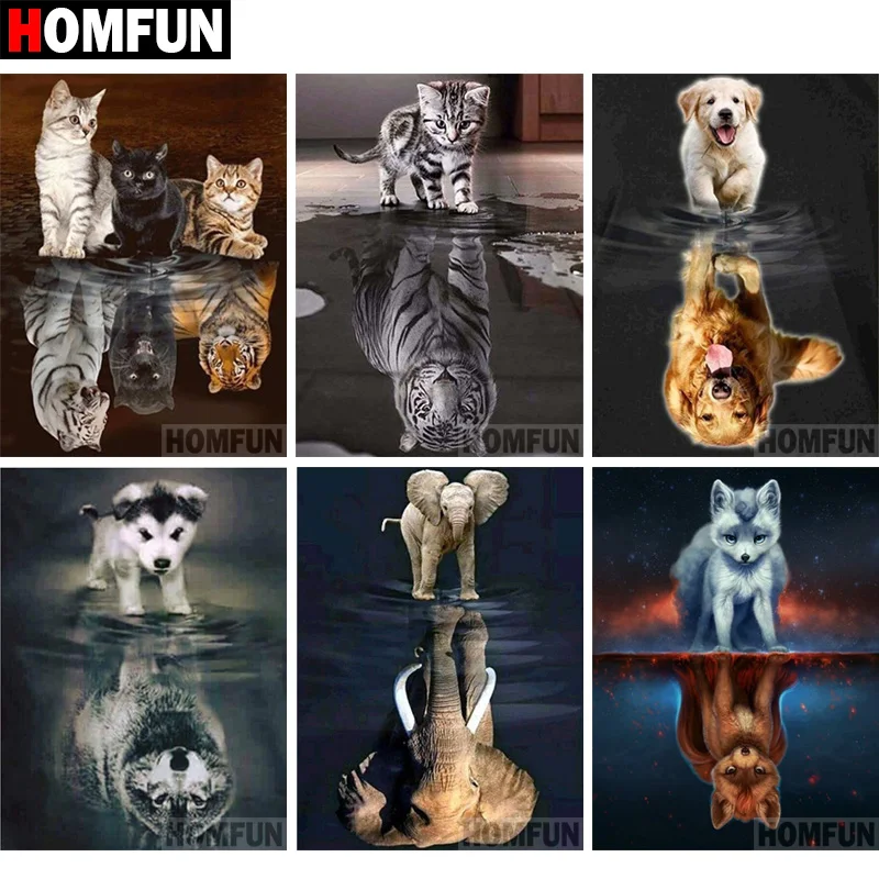 HOMFUN Full Square/Round Drill 5D DIY Diamond Painting "Animal reflection" 3D Embroidery Cross Stitch 5D Home Decor Gift BK001
HOMFUN Full Square/Round Drill 5D DIY Diamond Painting "Animal reflection" 3D Embroidery Cross Stitch 5D Home Decor Gift BK001