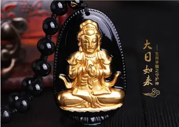 The opening of obsidian gilded Tathagata Buddha Pendant Necklace natal female man pendant void Tibet Avalokiteshvara
The opening of obsidian gilded Tathagata Buddha Pendant Necklace natal female man pendant void Tibet Avalokiteshvara