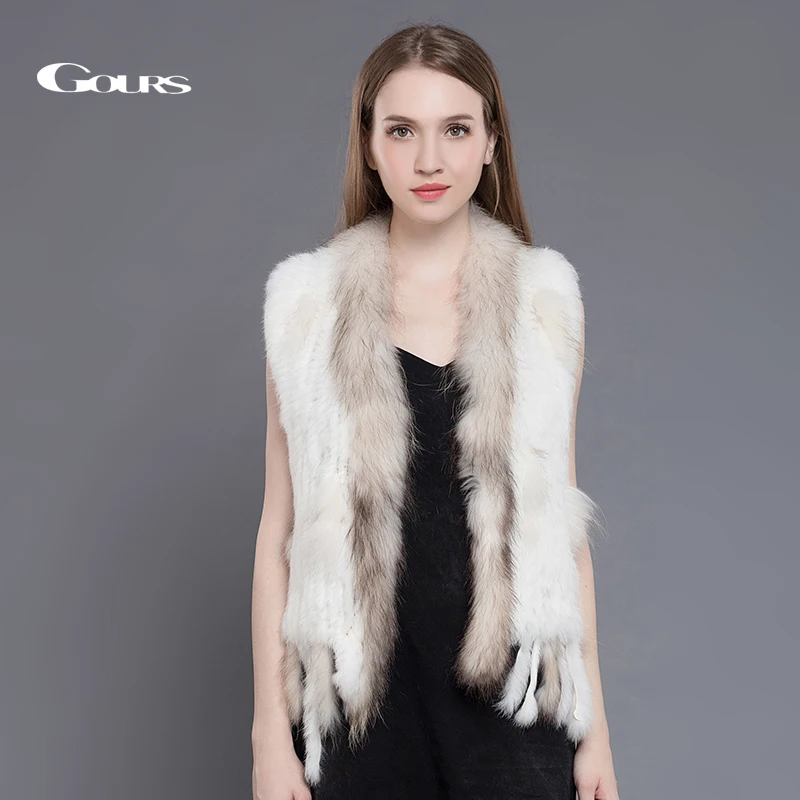 Gours Real Fur Coat for Women Winter Warm Ladies Knitted Natural Rabbit and Raccoon Fur Vest Fashion Brand Plus Size New Arrival
Gours Real Fur Coat for Women Winter Warm Ladies Knitted Natural Rabbit and Raccoon Fur Vest Fashion Brand Plus Size New Arrival