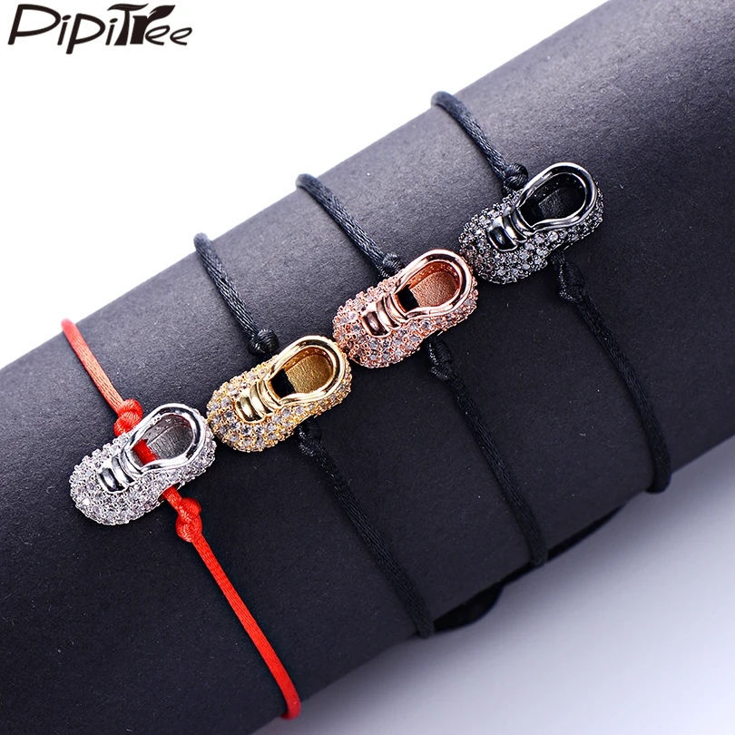 Pipitree Clear CZ Zircon Shoes Charm Bracelets for Women Children Kids Gift Lucky Braiding Red String Bracelet Femme Jewelry
Pipitree Clear CZ Zircon Shoes Charm Bracelets for Women Children Kids Gift Lucky Braiding Red String Bracelet Femme Jewelry