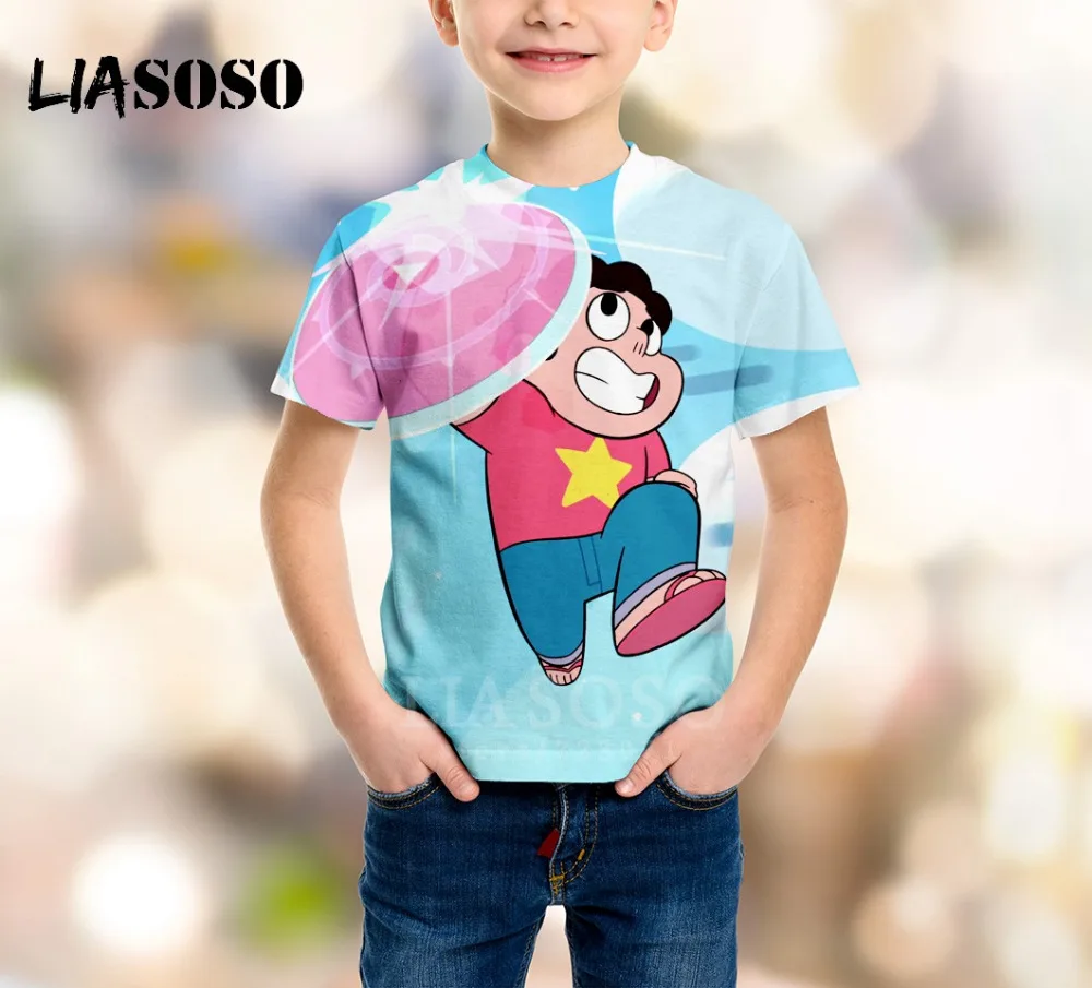 LIASOSO New Children Clothing 3D Print Cartoon Anime Steven Universe T Shirt Kids Sweatshirt Boy Girl Short Sleeve Pullover B028
LIASOSO New Children Clothing 3D Print Cartoon Anime Steven Universe T Shirt Kids Sweatshirt Boy Girl Short Sleeve Pullover B028