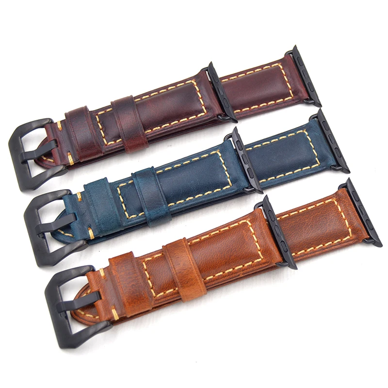 New Oil Wax Leather Watch Bracelet For Apple Watch Band 42mm 38mm iWatch 1 2 3 Watch Accessories For Apple Watch Strap Watchband
New Oil Wax Leather Watch Bracelet For Apple Watch Band 42mm 38mm iWatch 1 2 3 Watch Accessories For Apple Watch Strap Watchband